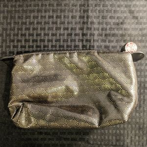 Hello Lovely black & gold cosmetic bag. Like new.